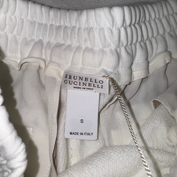 Brunello Cucinelli tennis bead embellished cotton jersey shorts size small - Picture 5 of 8